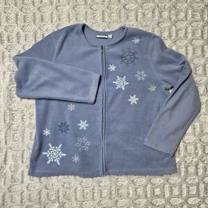 Croft & Barrow Light Blue Fleece Jacket